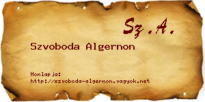 Szvoboda Algernon névjegykártya